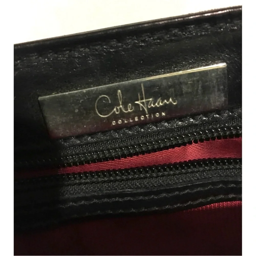 Cole haan unisex Brown distressed Leather Messenger Bag